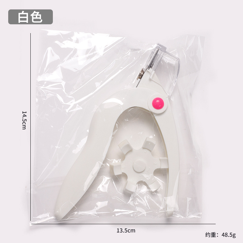 Tijeras de uñas con placa giratoria fototerapia extensión de uñas tijeras de uñas falsas en forma de U DIY tijeras de uñas francesas herramientas de uñas