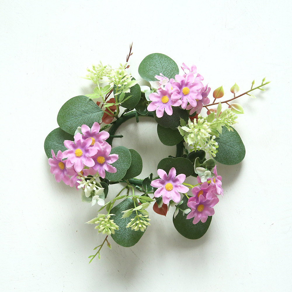 Selección estricta de estilo europeo simulación de guirlandas de cerillas de mesa atmósfera de alto nivel guirlandas de velas decoración de flores de fiesta