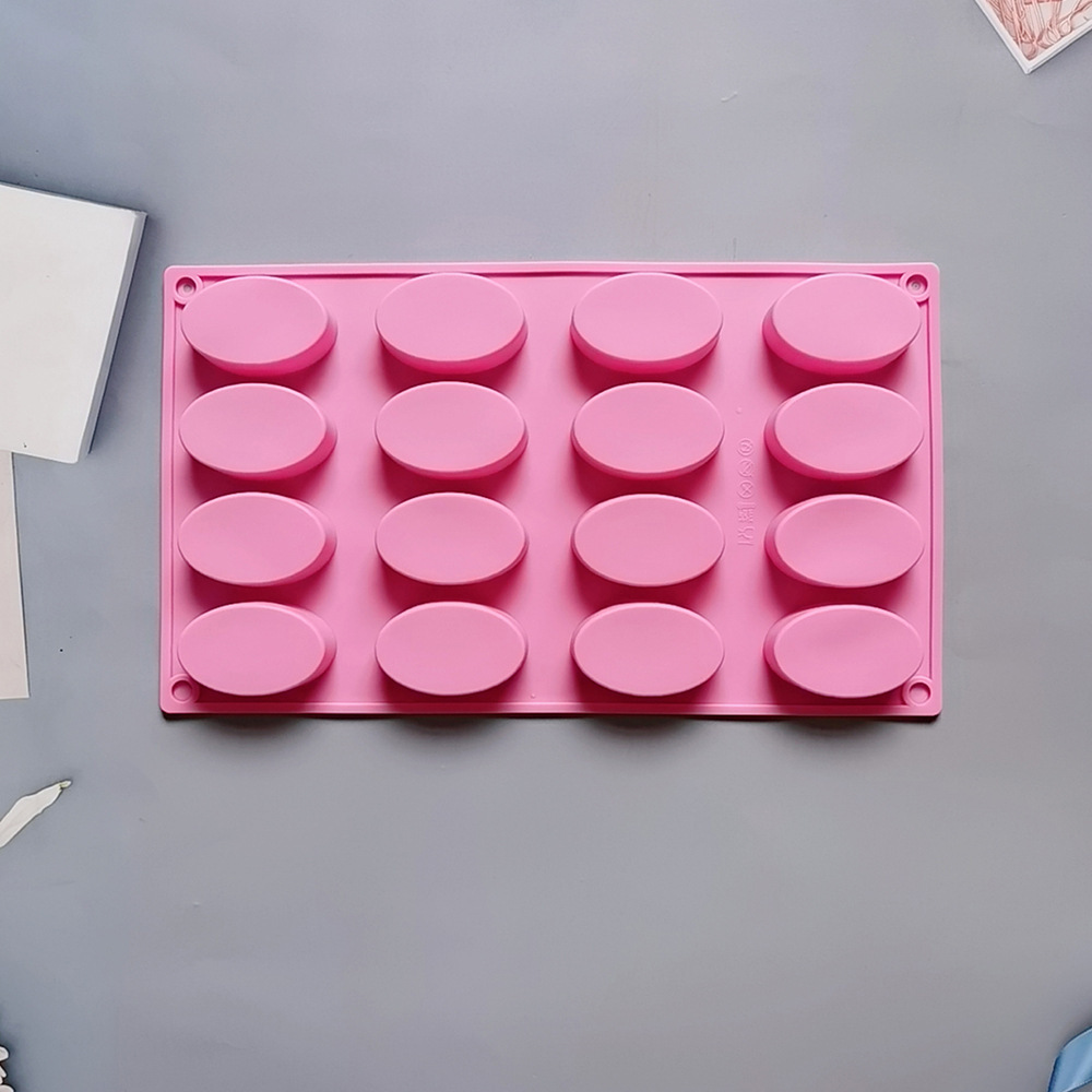Nuevo modelo 16 oval 574 molde de silicona donut chocolate DIY helado pudín postre molde huevo