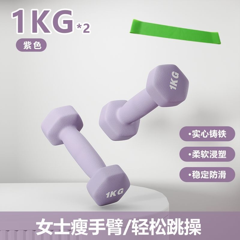 小哑铃 女士一对2kg健身运动减肥器材家用男学生瘦臂瑜伽练胸亚铃|undefined