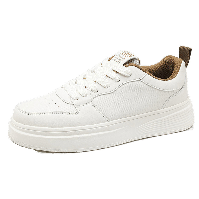 Zapatos de hombre pequeños blancos de primavera nuevos zapatos de skate de tendencia transpirables de suela baja para hombres aumentan la altura de los zapatos de moda casuales