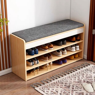 Ft Entry Door Changing Shoe Stool Shoe Cabinet Sitting Household Light Luxury Entry Bench Stool Integrated Soft Bag Storage Stool Shoes