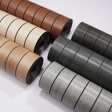 凹凸3d立体自粘木格栅墙纸电视背景墙装饰木条纹墙贴木饰面护墙板