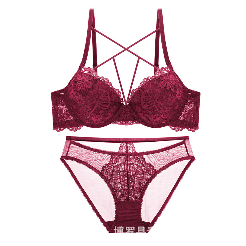 Europa y América sexy encaje transpirable sujetador traje pecho conformación push up pequeño pecho ropa interior especial más tamaño pecho adelgazamiento sujetador