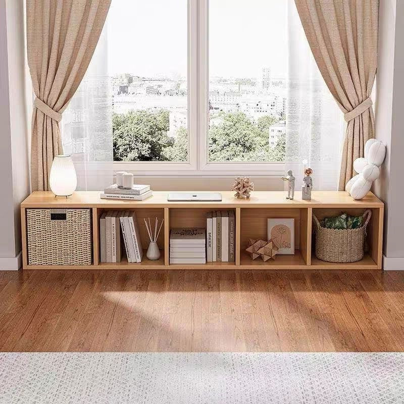 Low cabinet storage cabinet bookshelf rack floor-standing bookcase home storage cabinet layered shelf eight-compartment cabinet grid cabinet cabinet