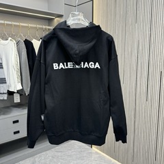 外贸秋冬新款巴黎B家 纯棉双面穿拉链开衫卫衣连帽外套男女款