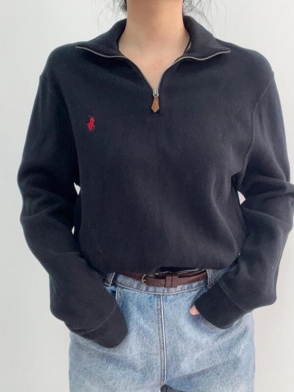 拉夫美式保罗RL小马刺绣半拉链男女同款立领长袖休闲跨境外贸卫衣|undefined