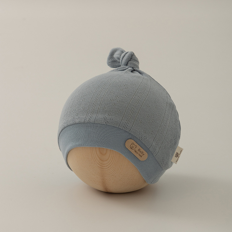 Nuevo sombrero de bebé recién nacido verano delgado transpirable 0 enero de marzo sombrero de bebé primavera y otoño bebés sin hueso algodón puro