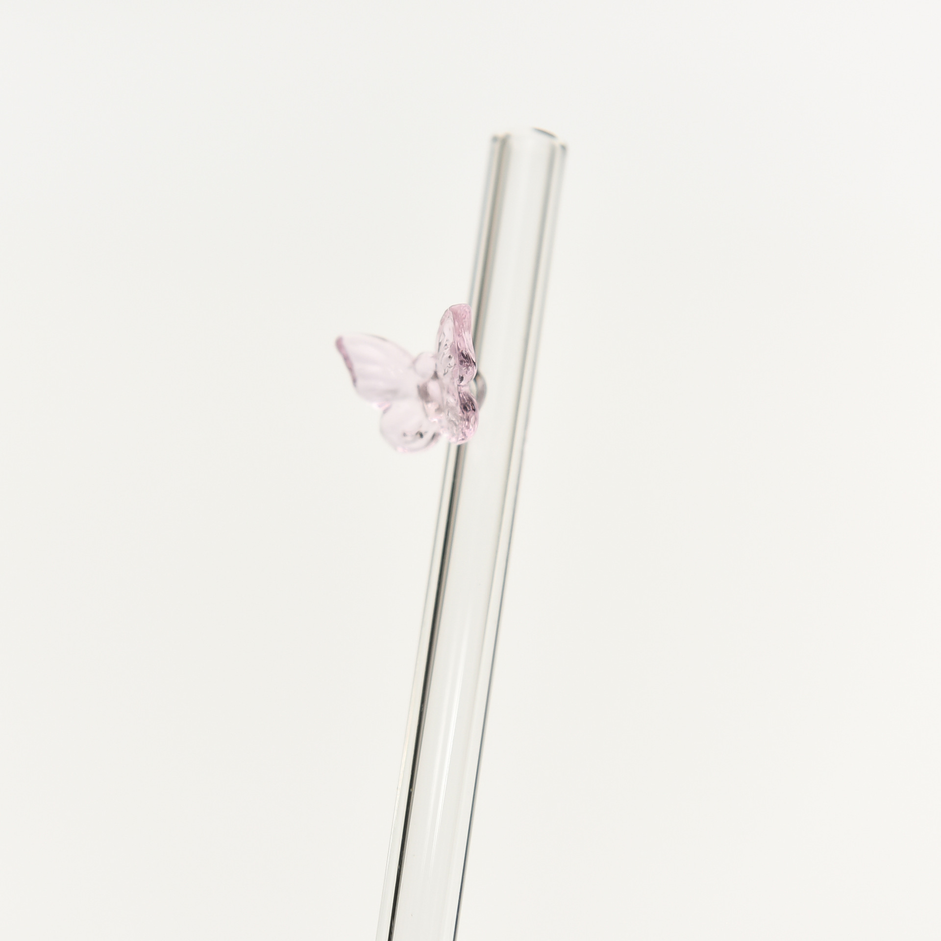Paja de vidrio resistente al calor borosilicato de color de paja de mariposa ventas directas de la fábrica