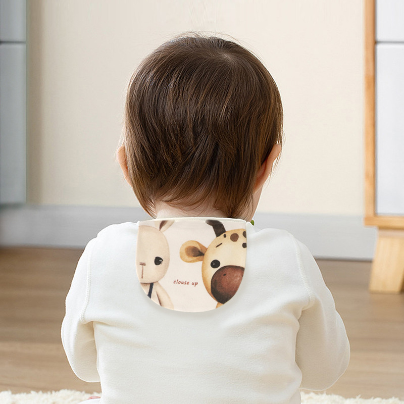 Cotton Sweat Towel for Kids, Baby Absorbent Towel, Cartoon Design, Perfect for Nursery & Toddlers Aged 0-8