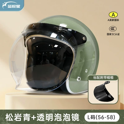 Motorcycle Safety Helmet Motosiklet kaskı (dəbilqə) - songyanqing-l-large-head-circumference-56-58cm-transparent-bubble-mirror