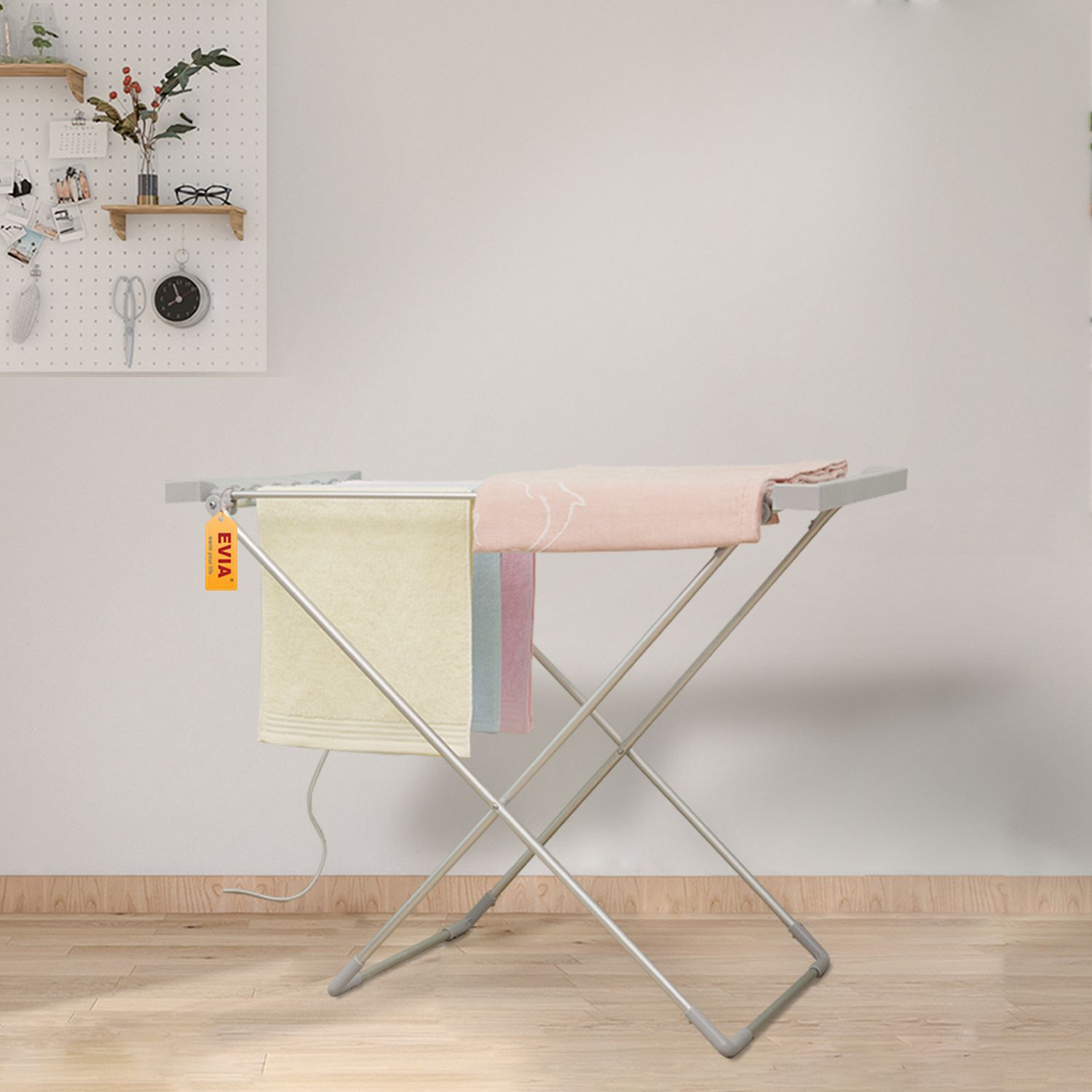 Evia Manufacturer Direct Sales 120W Household Electric Clothes Drying Rack Portable Foldableing Clothes Drying Rack Drying and Heating Floor-Standing Clothes Drying Rack