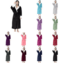 2022跨境热卖男士撞色奢华长袍浴袍睡衣