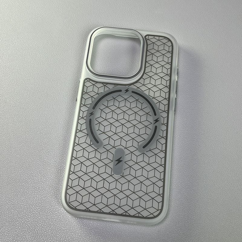 Magnetic Phone Case For Iphone 16 Pro Max With 3d Engraved Grid_voghion.com