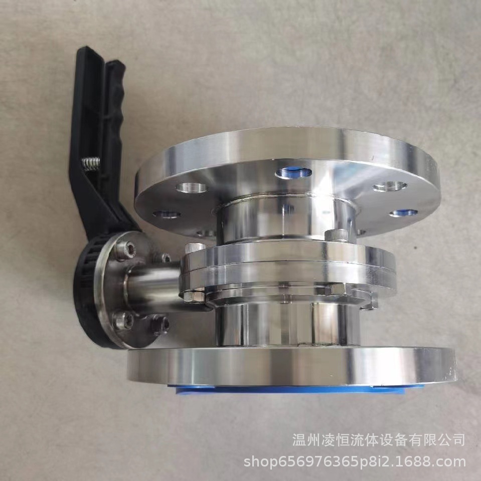 304不锈钢法兰蝶阀卫生级涡轮法兰式连接阀门