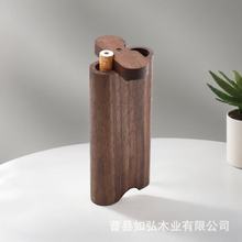 木质便携式香烟盒带磁吸置物盒卷烟丝空烟管盒实木香烟盒空盒