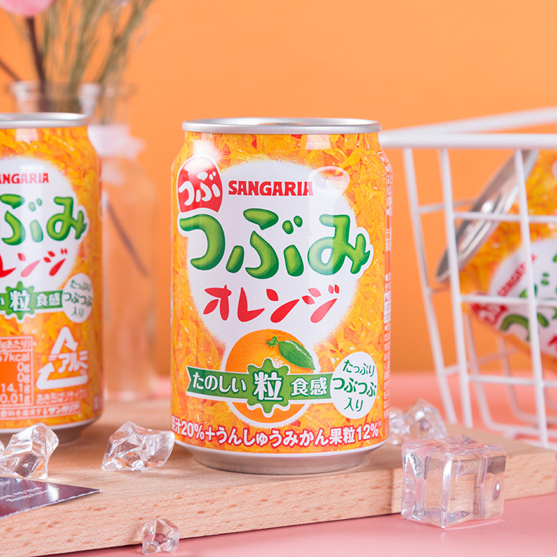 日本进口 SANGARIA三佳利果粒橙汁饮料香橙20%果汁果肉饮品280g|ms