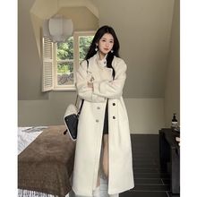 2025冬季新款贵气感长款毛呢外套加厚保暖宽松防寒呢子大衣女