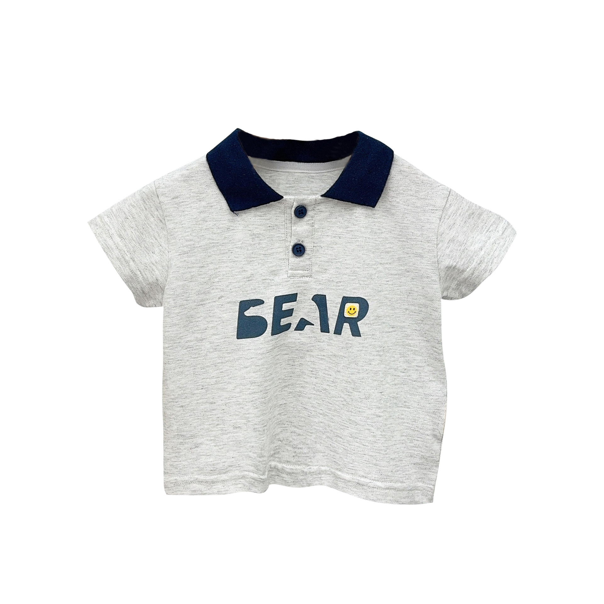 Versión coreana del estilo delgado de verano para bebés de 1 a 3 años, camiseta suelta con letras, traje casual para bebés de todo fósforo para hombres