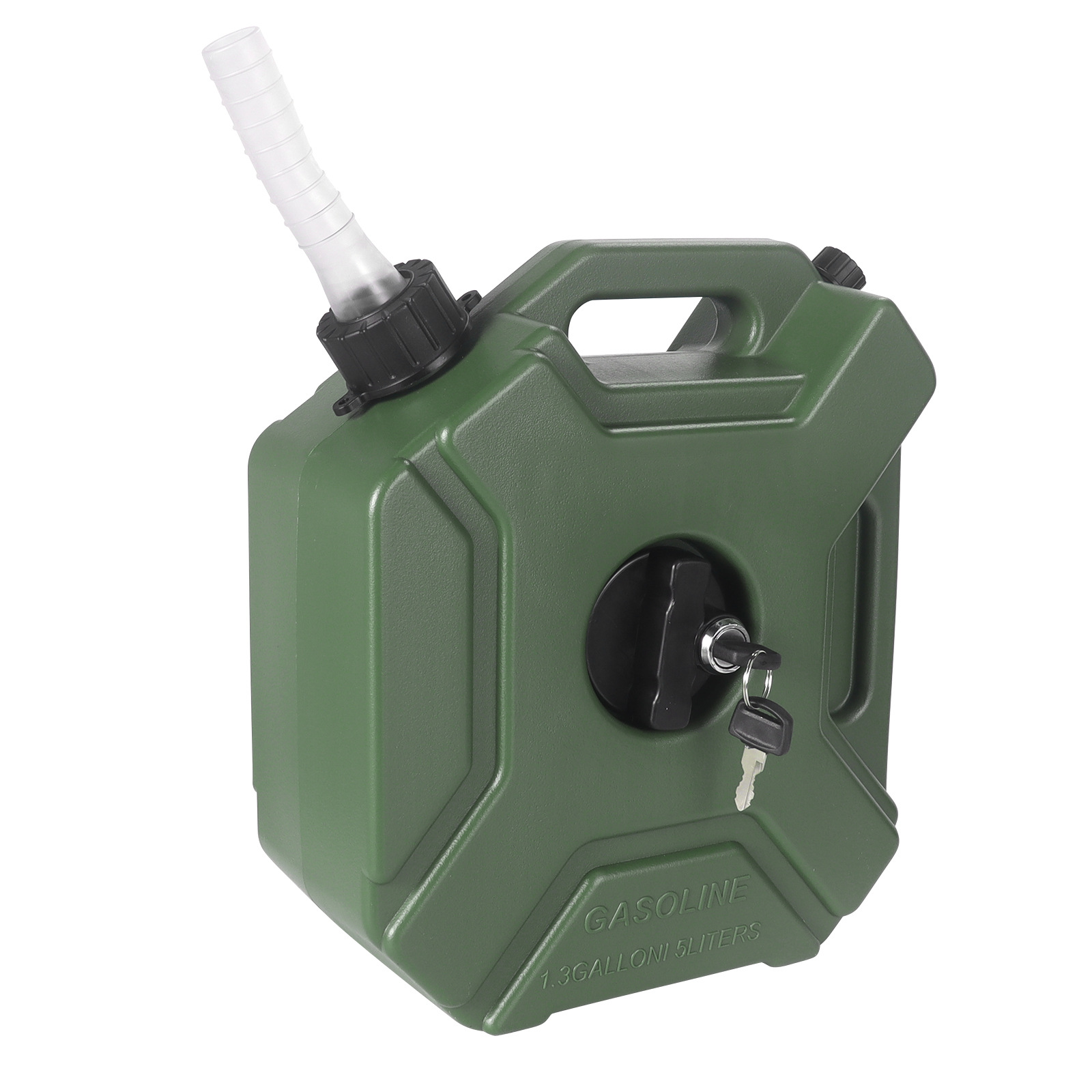 Wholesale Car and Motorcycle Spare Fuel Tank 5L with Lock Emergency Oil Pot Diesel Gasoline Plastic Oil Barrel Thickeneded Cross-Border