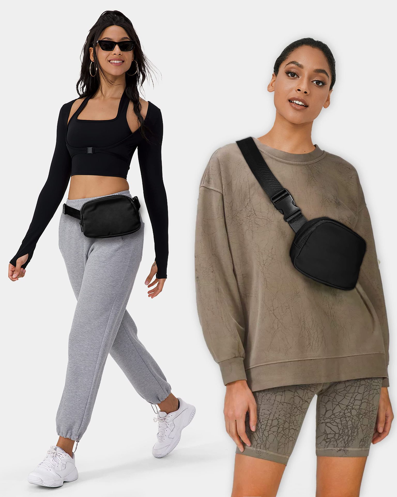Women's with adjustable waistband, fashionable running and hiking waist bag_voghion.com