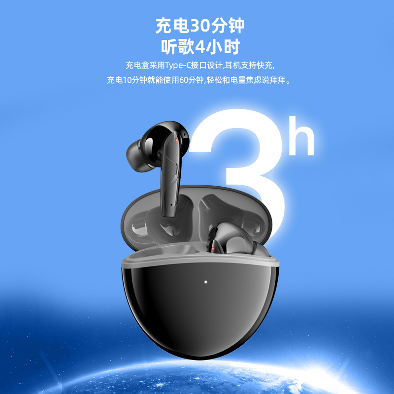 Transfronterizo nuevo AIR2 real auricular bluetooth inalámbrico ANC activa reducción de ruido ultra-larga resistencia auriculares para juegos de baja latencia