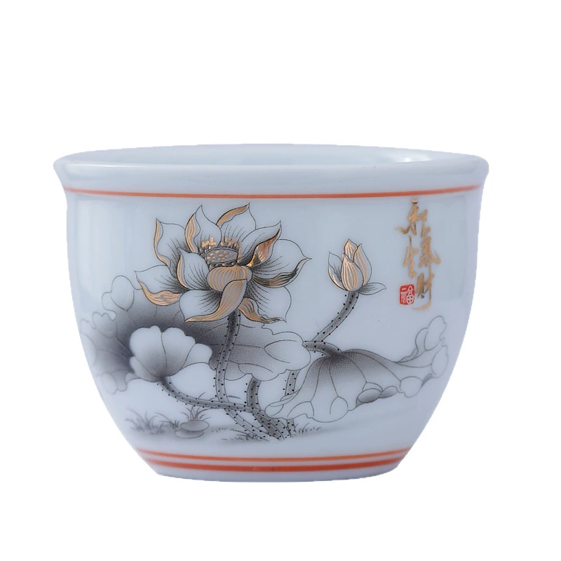 Керамическая мастеровая чашка Shadow Green одиночная чашка чая Домашний кунг-фу пить чай большая чашка чашка чай гляневая чашка водяной цилиндр