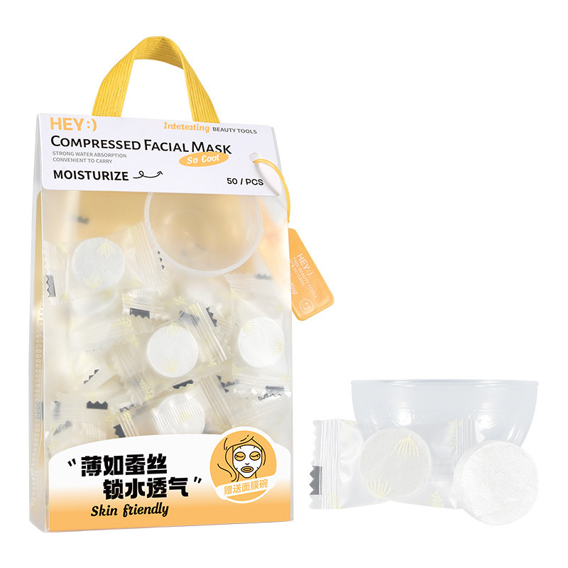Marianne 50 cápsulas de máscara facial de compresión hidratante, delgada como alas de ciga, bloqueo de agua, paquete independiente de máscara facial DIY. image 6