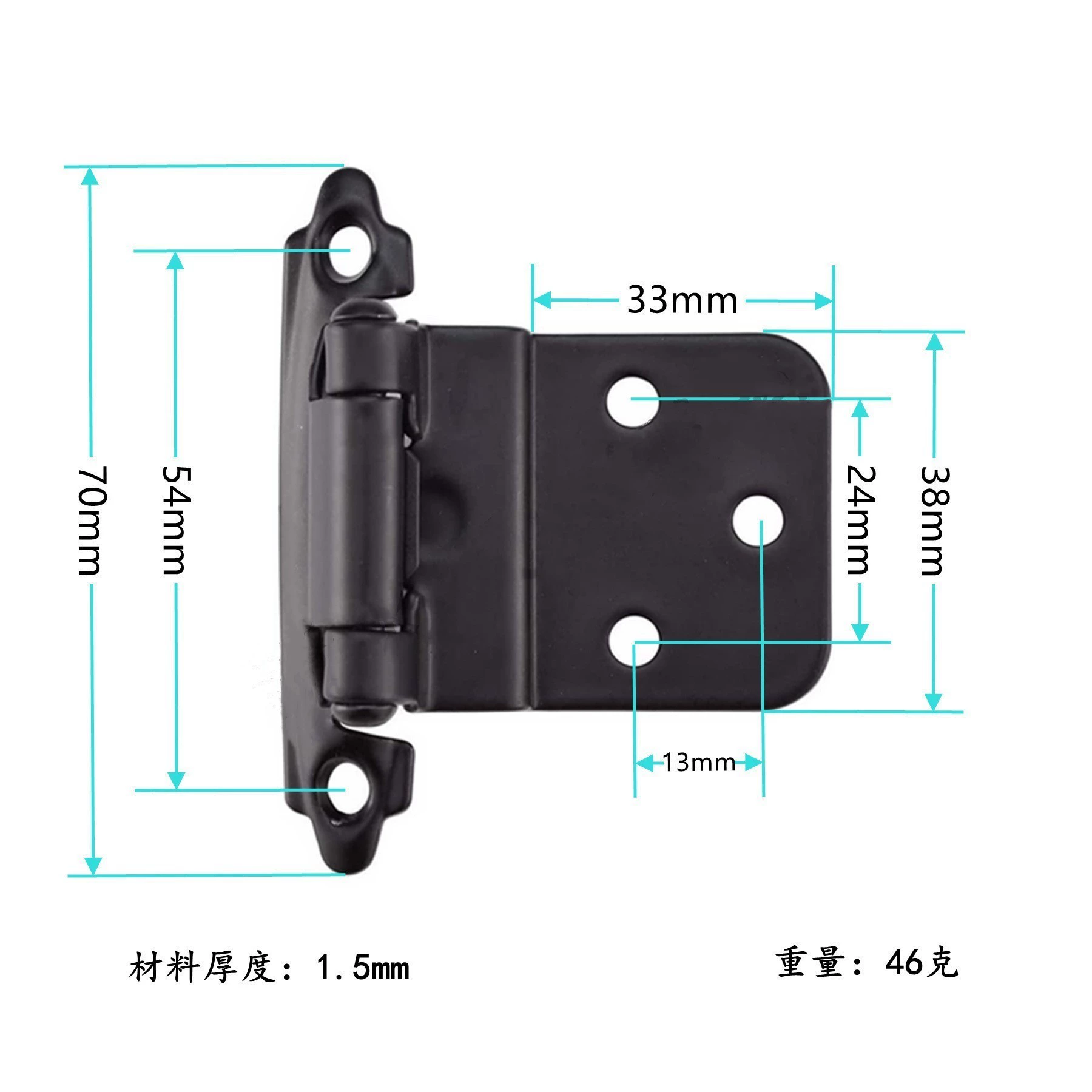 Supply American self-closing hinge multi-fold American hinge bending spring RV hinge American kitchen cabinet hinge cabinet body