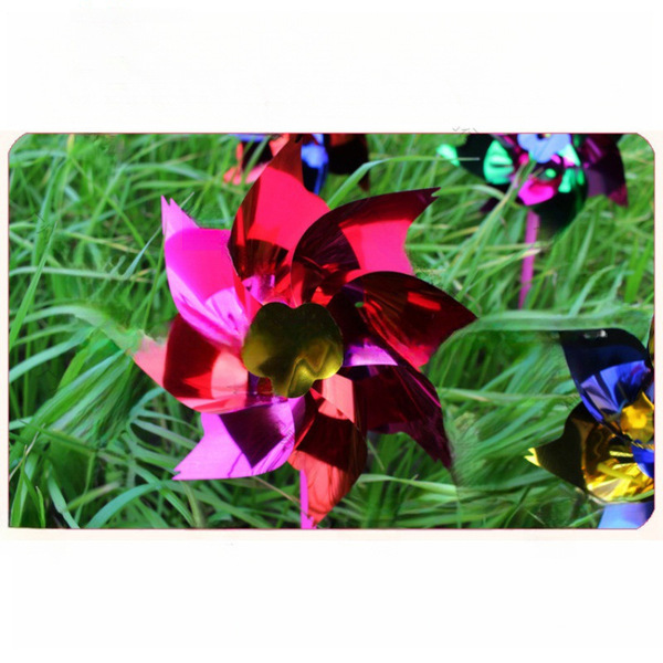 Plastic colorful cartoon windmill toy for kindergarten