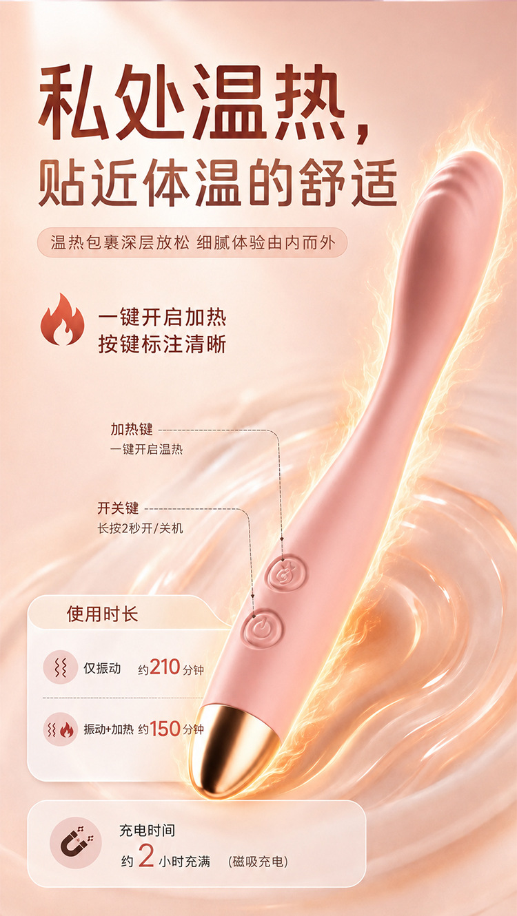 Jiuai Point Vibration Pen Vibrator, Electric Button Control, ABS, Adult Female Massager — detail image 22