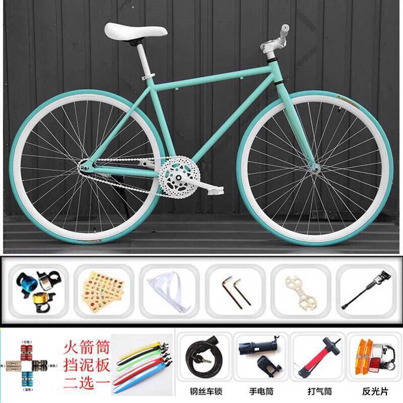 Dead Flying Bicycle Inflator Solid Bicycle Adult Student Road Bike Handbrake Disc Brake Reversed Riding Single Speed Wholesale