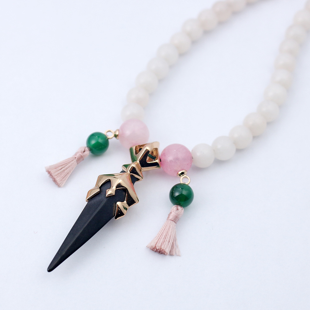 Genshin Impact Xiao Cosplay Necklace Pendant Bead Chain Choker