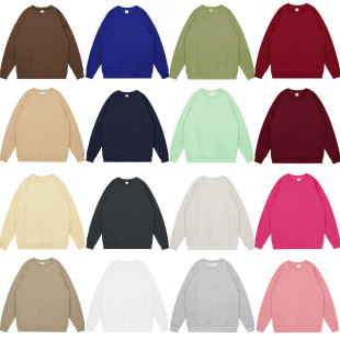 Thin imitation cotton 310g/imitation cotton cotton composite milk silk round neck blank plate solid color sweater women