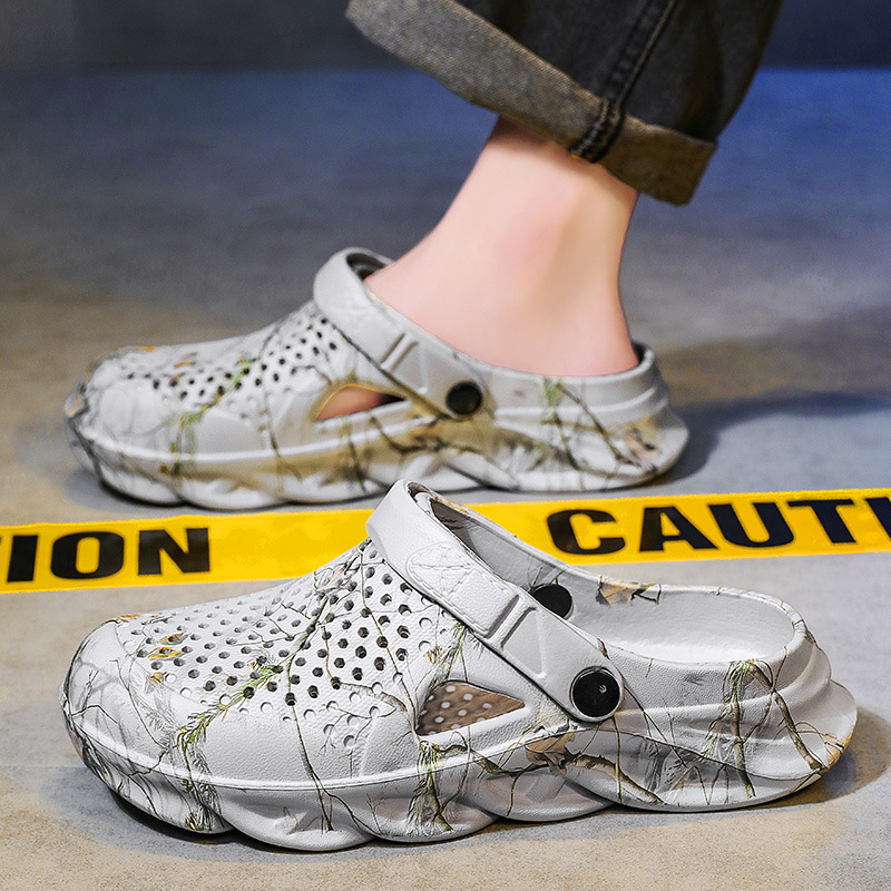 Transfronterizo tamaño 47 agujeros zapatillas de verano zapatillas de jardín al aire libre zapatillas de playa para hombres zapatillas frías