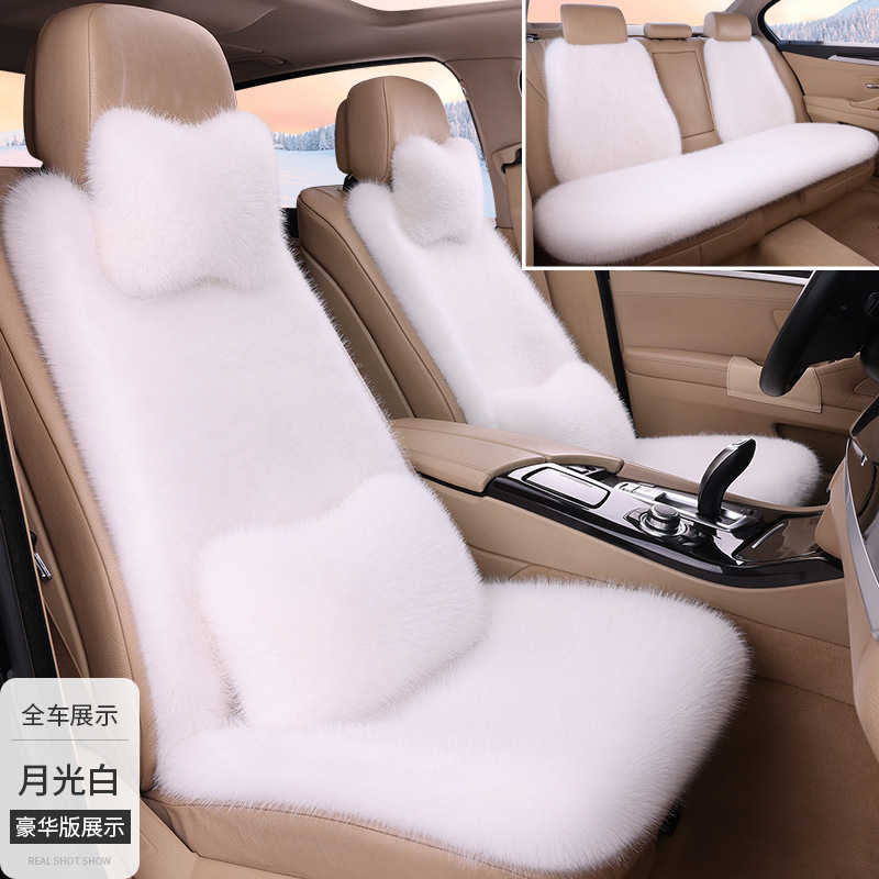 車のぬいぐるみ座布団は冬にキツネのぬいぐるみ座布団を厚くして保温する7セットの汎用車内シートカバー|undefined