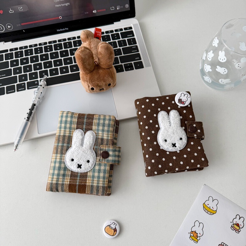 Cute Kt Cat and Rabbit Notebook Similar to the Ones on Xiaohongshu, M5A6 Loose-Leaf Fabric Cover Diary Notebook Cute Kt Cat and Rabbit Notebook Similar to the Ones on Xiaohongshu, M5A6 Loose-Leaf Fabric Cover Diary Notebook