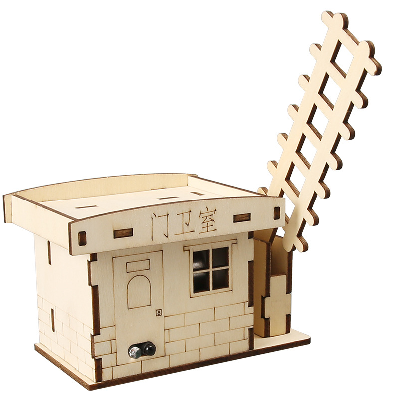 Ciencia y tecnología para estudiantes de primaria, inducción inteligente pequeña, puerta de puerta de elevación, invención, experimento científico, bricolaje, materiales hechos a mano para niños