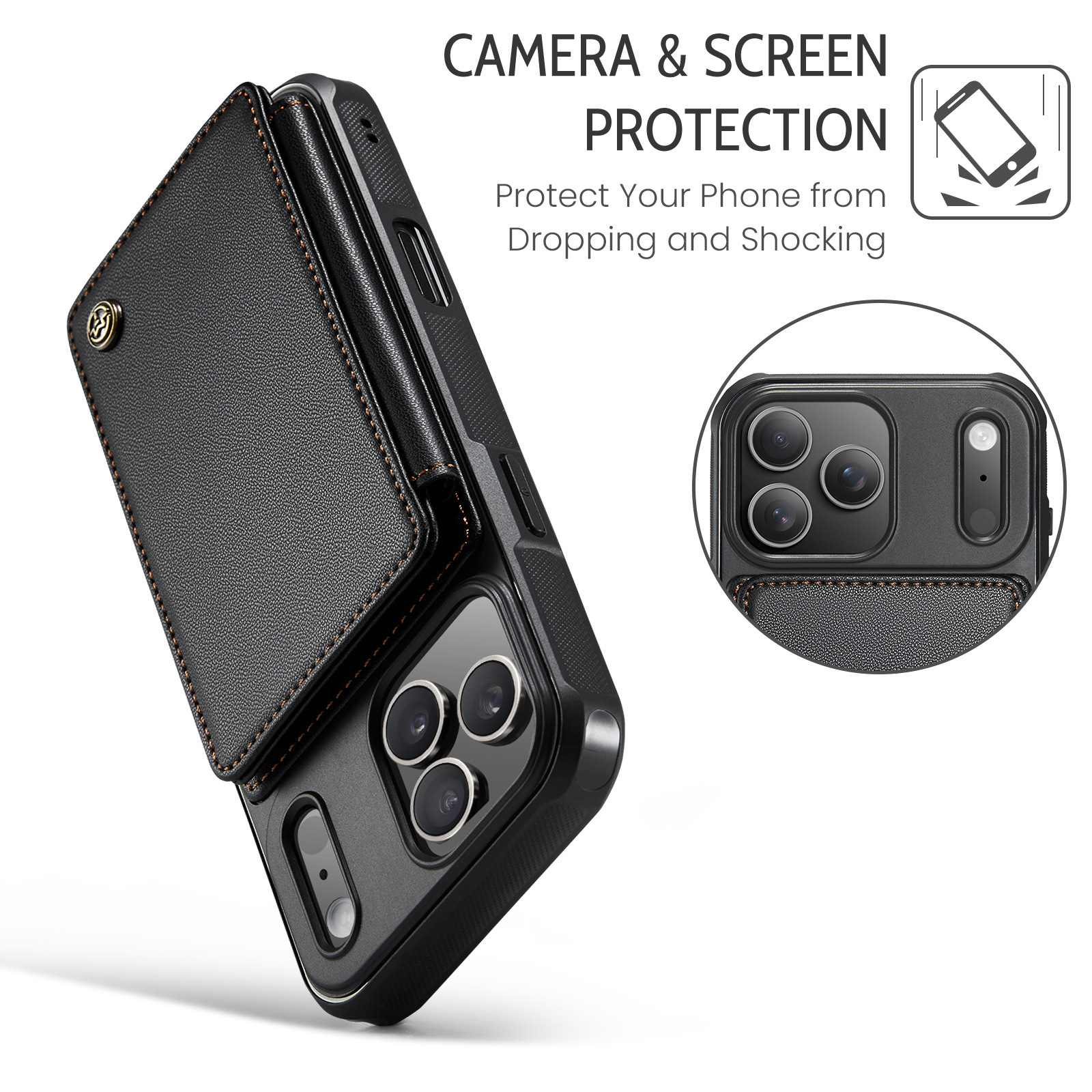 Iphone 17 Max 16 Plus Case With Card Holder Anti-drop Protection_voghion.com