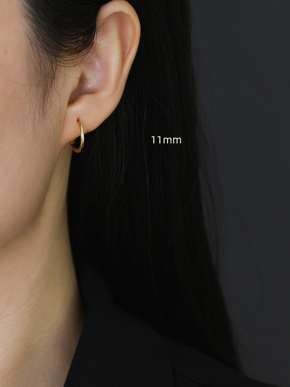 Simple Style Circle Sterling Silver Plating Hoop Earrings 1 Pair