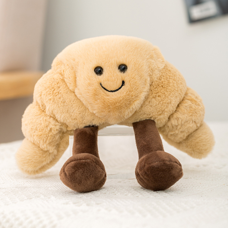 Simulación de tostadas pretzel almohada juguetes de peluche al por mayor transfronterizos bocadillos pan cuento muñeca calmante colgante