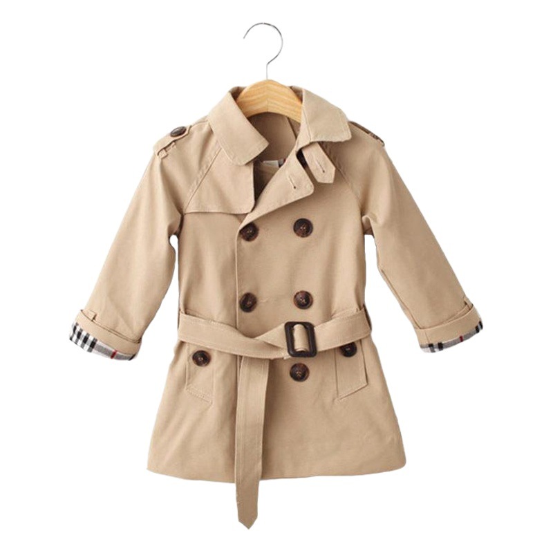 Foreign Trade Children's Clothing Boys' Trench Coat Jacket British Style Spring and Autumn 2026 New Children's Jacket Boys' Mid-Length Large Coat