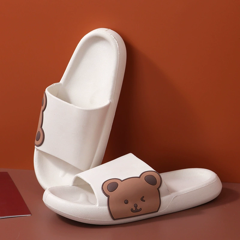 Slippers, cartoon footwear, cute slide for beloved, with little bears