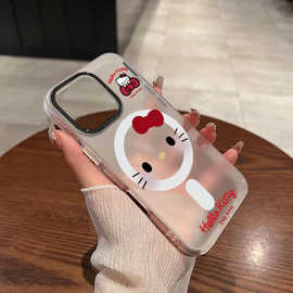 适用苹果iphone17pm手机壳16pro/15kitty猫13promax/11磁吸手机壳