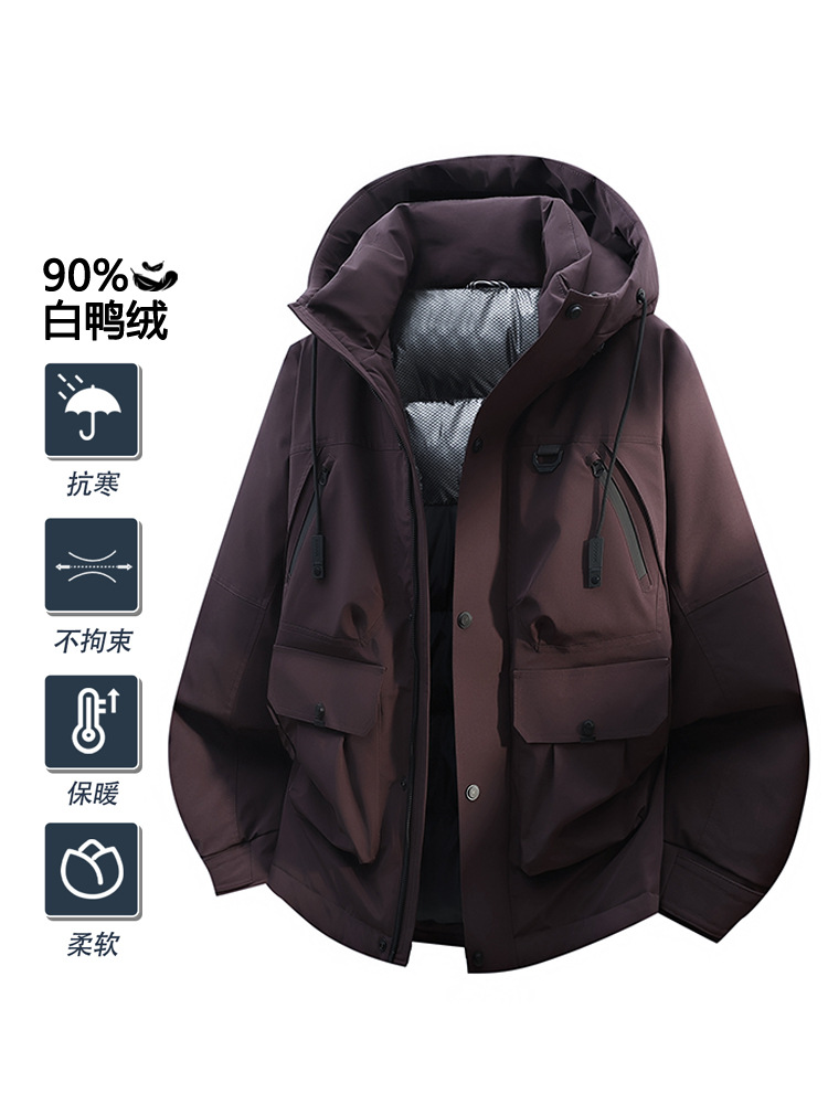 Nuevo invierno anti-frío y calentamiento herramientas de calidad chaqueta de plumón de hombre chaqueta suelta de moda juvenil abrigo casual