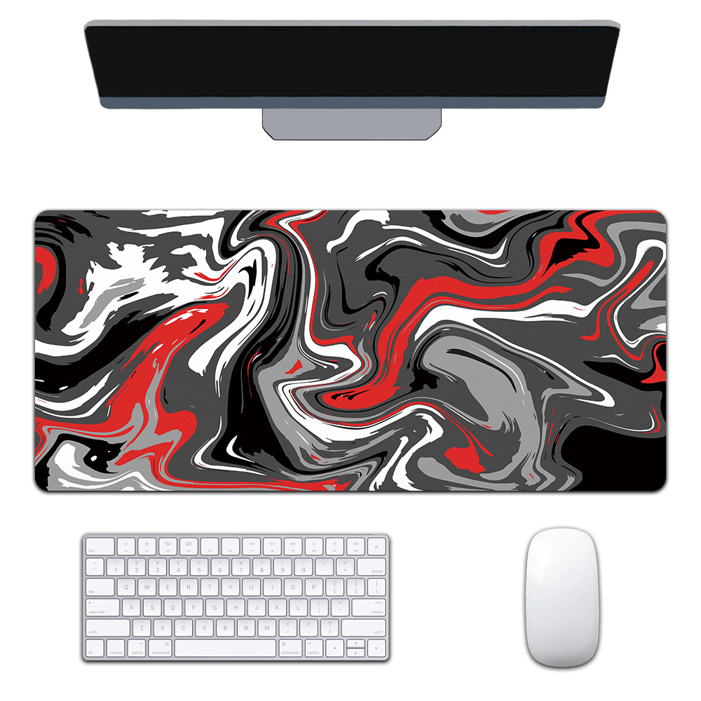 Mapa de calor transfronterizo extra-grande juego engrosado Oficina abstracto viento fluido colorido expansión corrugado mouse pad patrón personalizable