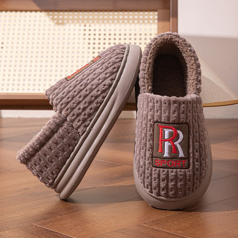 Pantuflas de algodón EVA para hombre, invierno, talla extra grande, uso doméstico, suela gruesa, felpa ultra gruesa, zapatos de algodón gruesos para hombre, extra gruesos y cálidos.