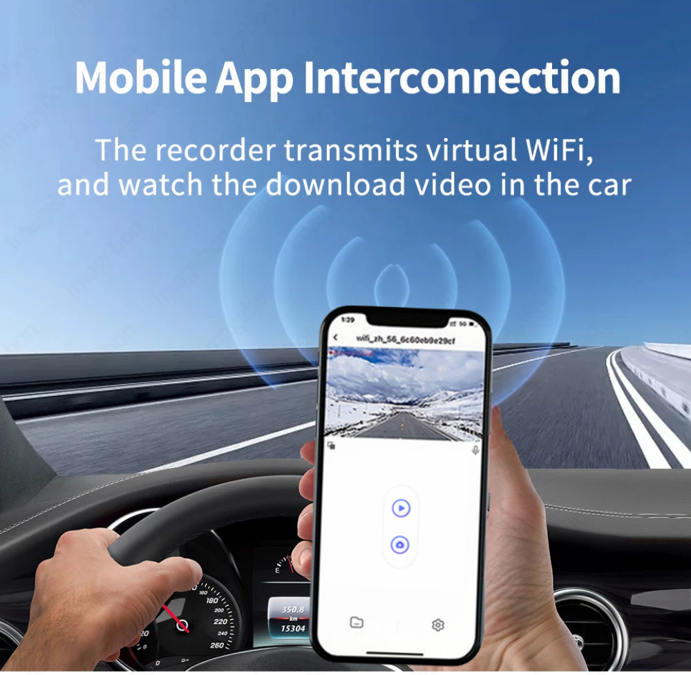 Cross-border screen driving recorder streaming media rearview mirror 4K HD Carplay before and after double recording GPS track