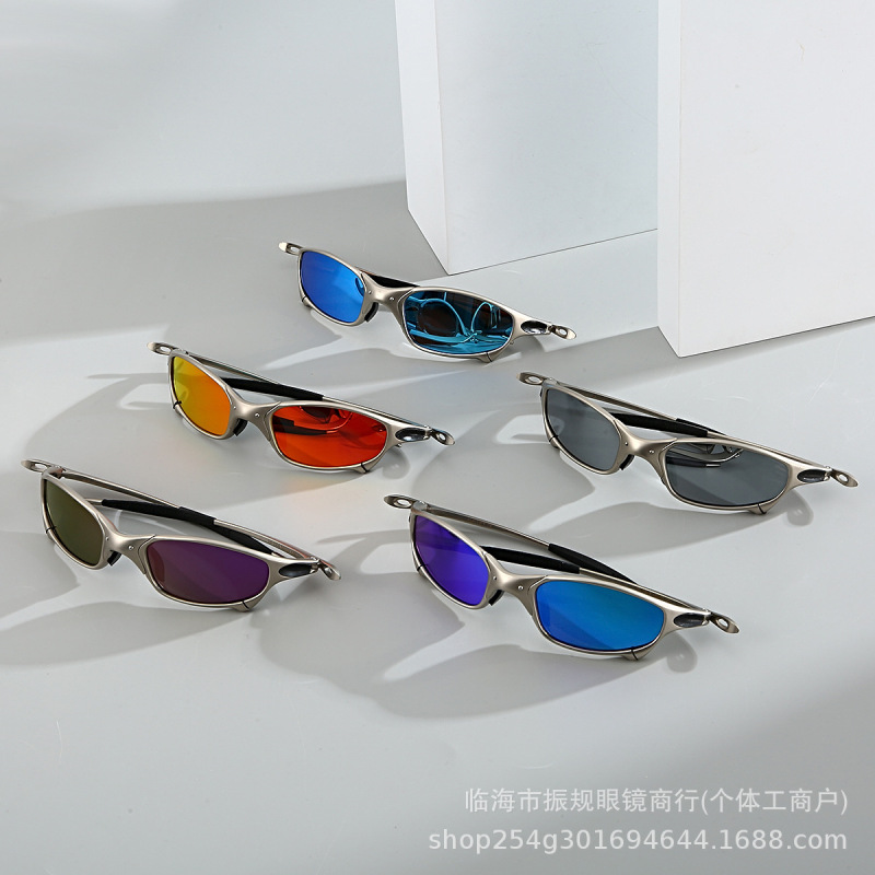 Xmetal juliet X metal Juliet silver frame riding glasses coated polarized sunglasses can be concave shape Xmetal juliet X metal Juliet silver frame riding glasses coated polarized sunglasses can be concave shape