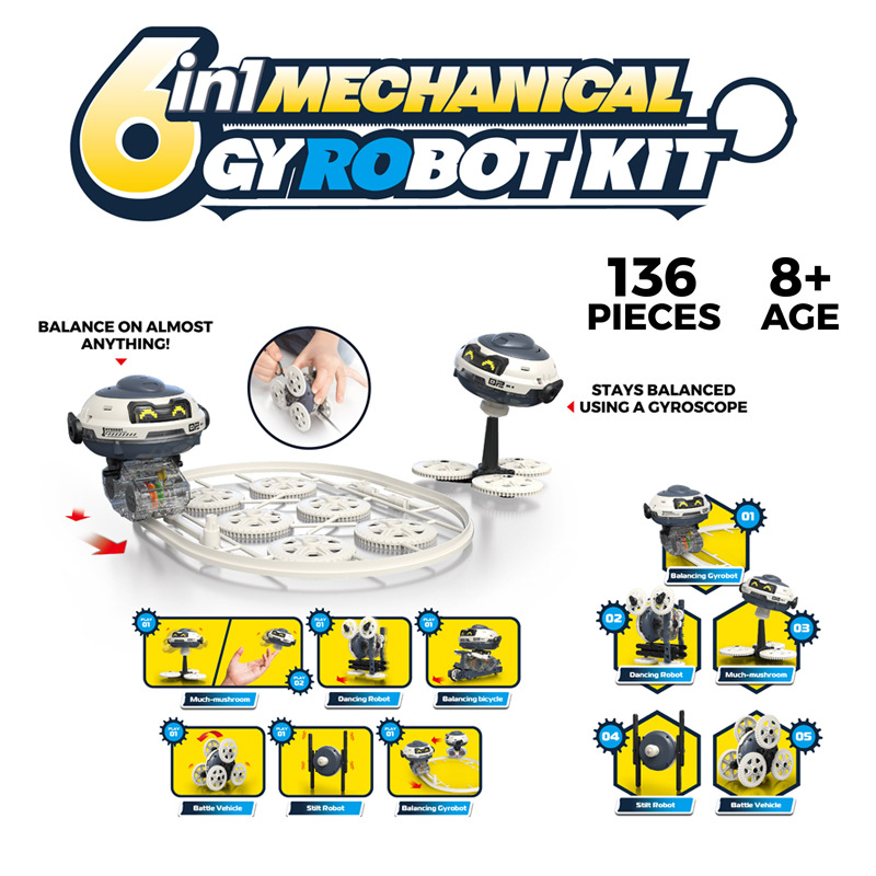 6-in-1 기계식 자이로 로봇 [배터리 불필요]